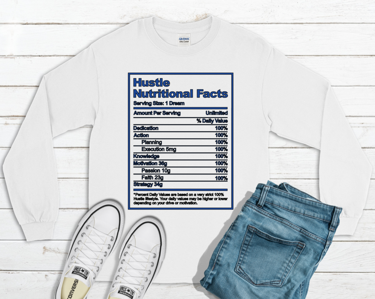 Hustle Nutritional Fact - blue