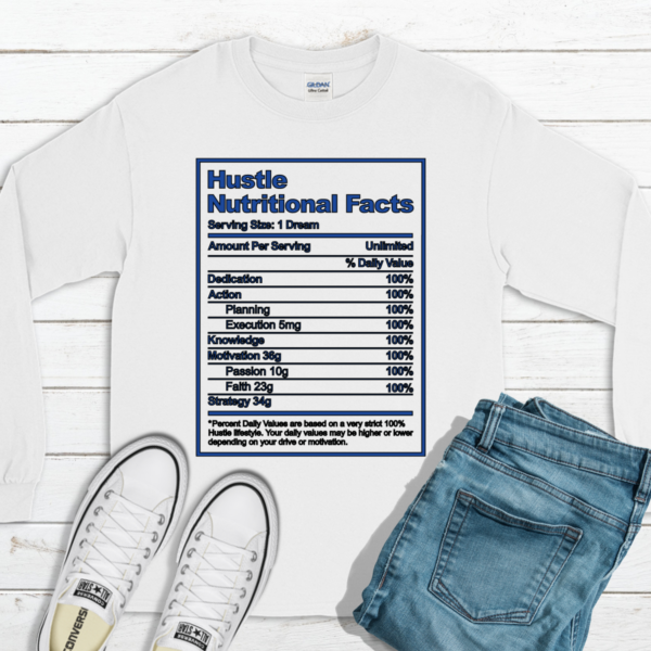 Hustle Nutritional Fact - blue