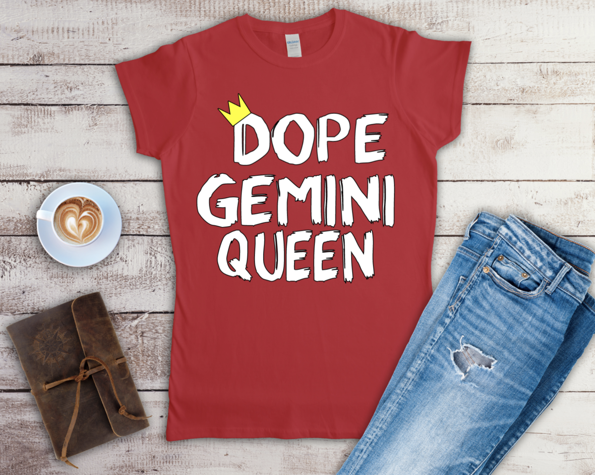 Dope Gemini Queen red and white