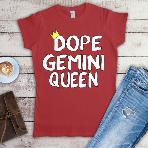 Dope Gemini Queen red and white