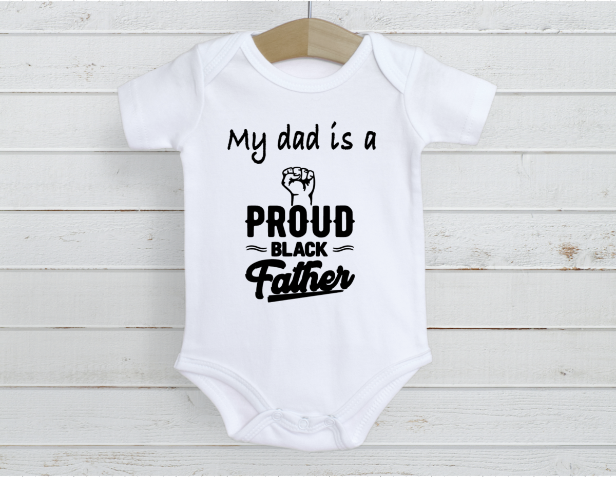 My dad is a proud black father onesie black