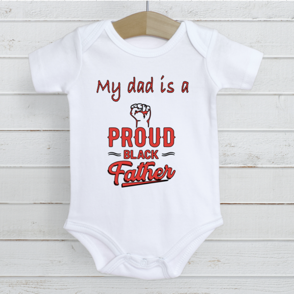 My dad is a proud black father onesie red