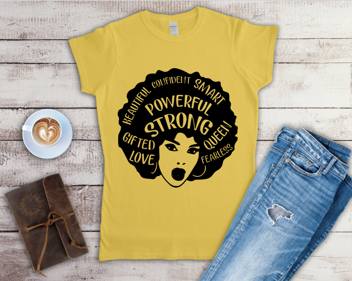 Powerful yellow t-shirt