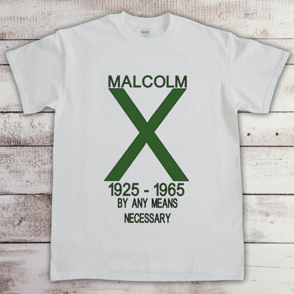 Malcolm X t-shirt green