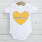 Melanin Heart Yellow Onesie