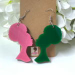 Afro Puff: Pink & Green
