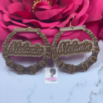 Bamboo Inspired Wooden “Melanin” Earrings
