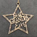 Best Grandpa Ever Wooden Ornament